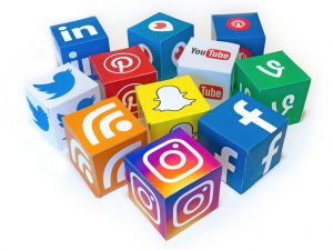 Mix of social media icons